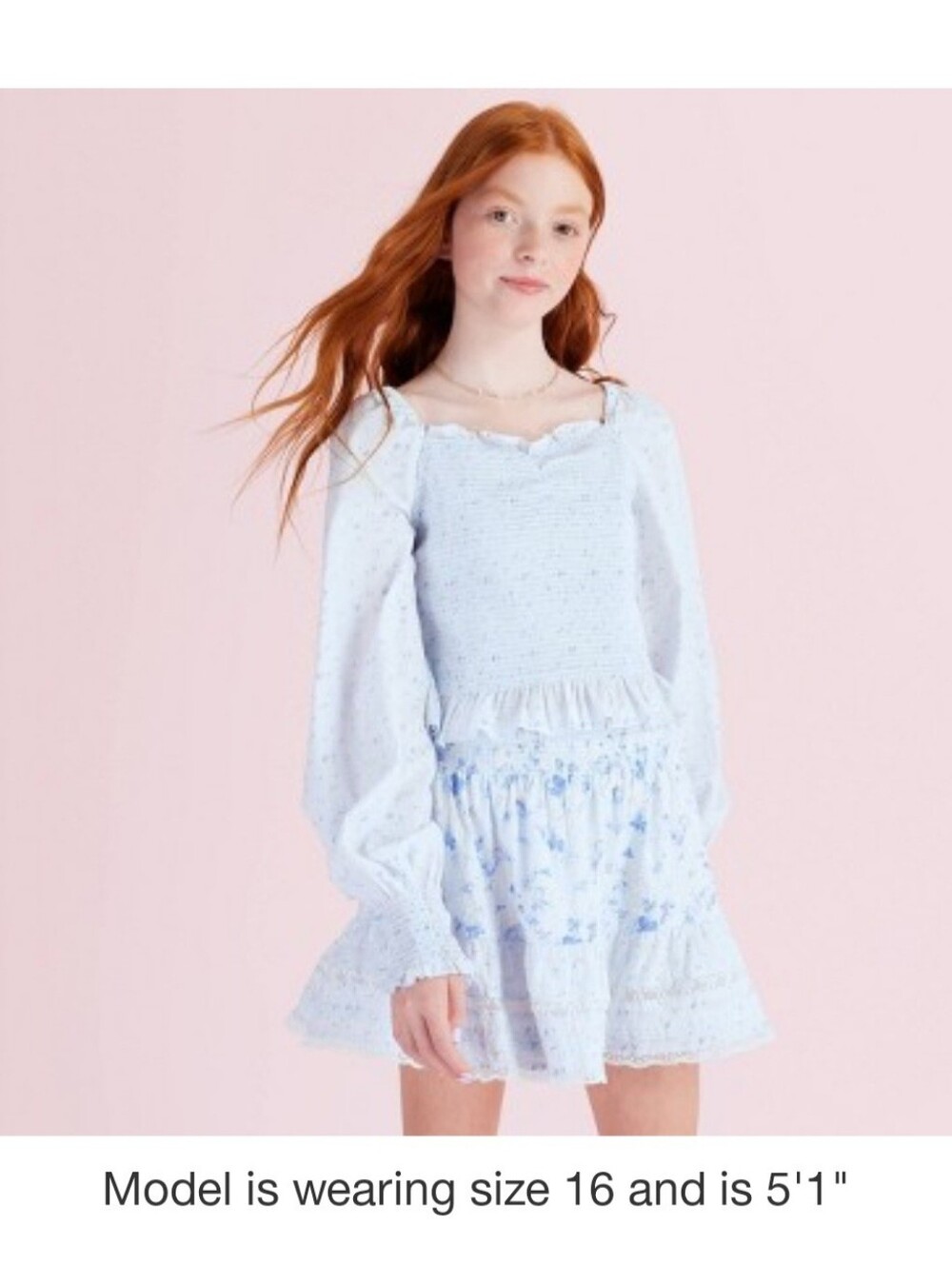 NWT LoveShackFancy Target Scarlett Everblooming Rosettes Smocked Blouse 10 12 16